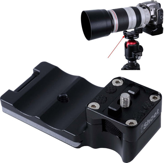 iShoot Tripod Mount Ring Foot, Camera Ring Tripod Leg, Lens Support Collar Leg, Lens Bracket Lapel, Tripod Socket Leg, For Canon EF 100-400mm f/4.5-5.6L IS II USM, Fits ARCA-SWISS Head / Tripod Ball
