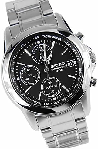 Seiko SND309P1 Men's Wristwatch, Chronograph, Analog, Stainless Steel, Bracelet Type