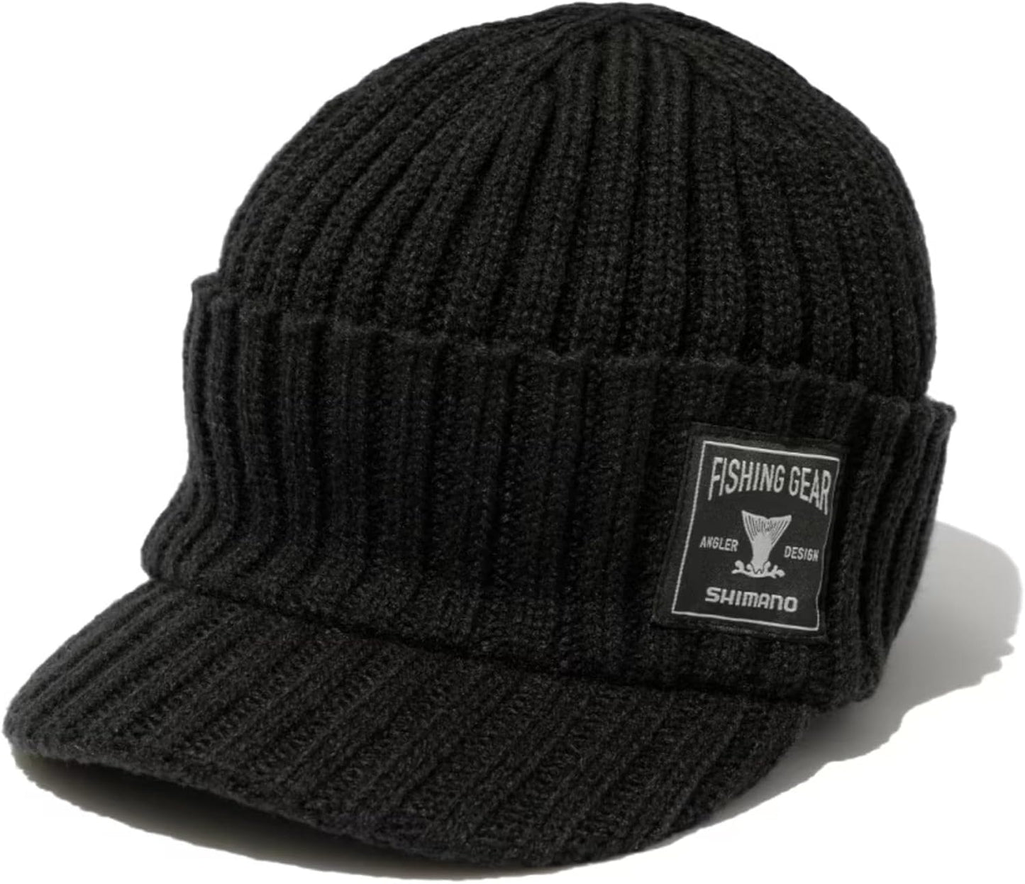Shimano CA-054X Knit Cap with Brim, Black, One Size Fits All