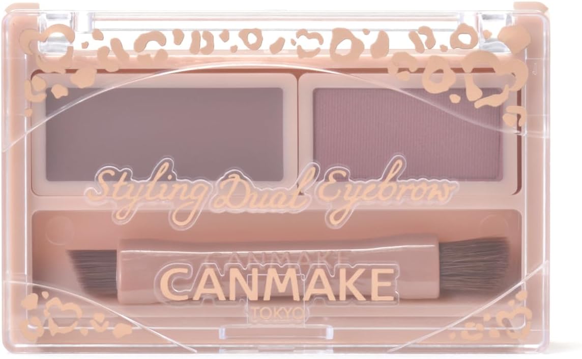 Canmake Styling Dual Eyebrow 04 Cloudy Move Wax Base x Powder Base Fluffy 3D Eyebrows