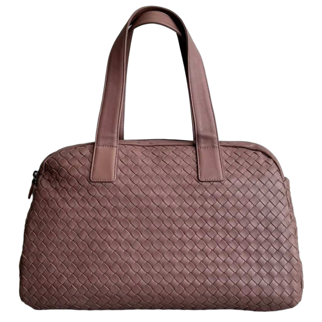BOTTEGA VENETA 'MAUVE INTRECCIATO' BOSTON BAG