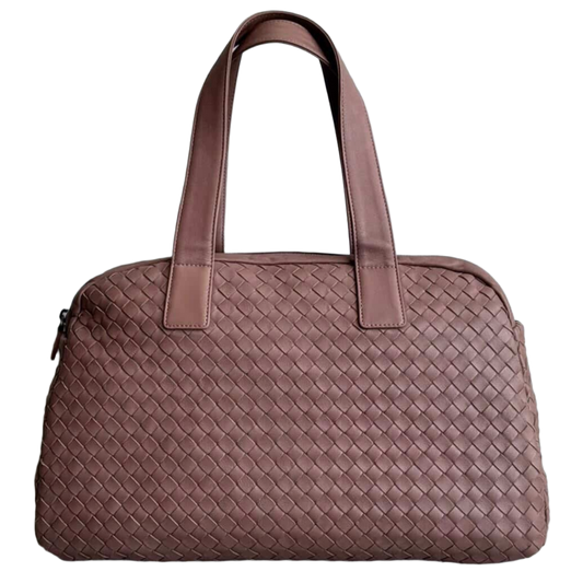 BOTTEGA VENETA 'MAUVE INTRECCIATO' BOSTON BAG