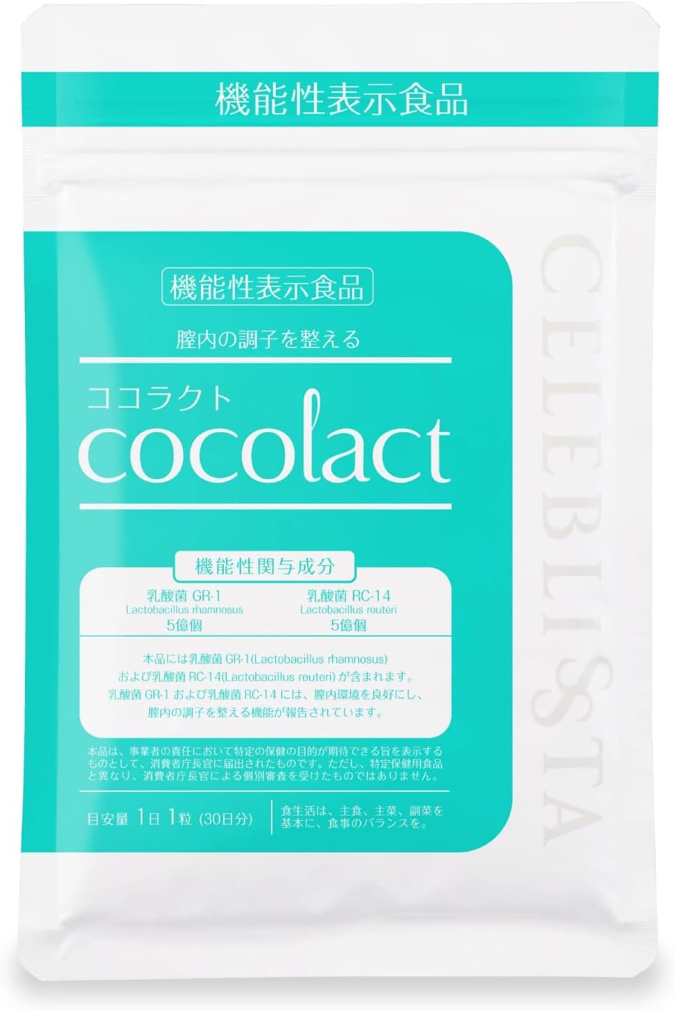 CELEBLISSTA (Celebrista) Supplement Cocolact [Etiquette Supplement / 30-Day Supply 30 Tablets] for Women, Lactic Acid Bacteria (Made in Japan) Functionally Labeled Food