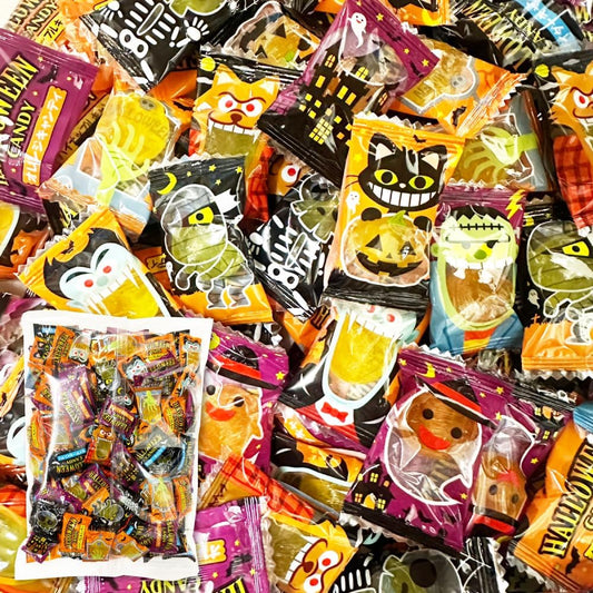 Marue Seika Halloween Candy, 3 Types, 17.6 oz (500 g), Share Pack, Large Capacity, Variety, Assorted Candy, Individual Packaging, Candy