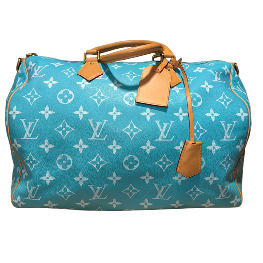 LOUIS VUITTON 'TURQUOISE' SPEEDY P9 BANDOULIÉRE 50 DUFFLE BAG