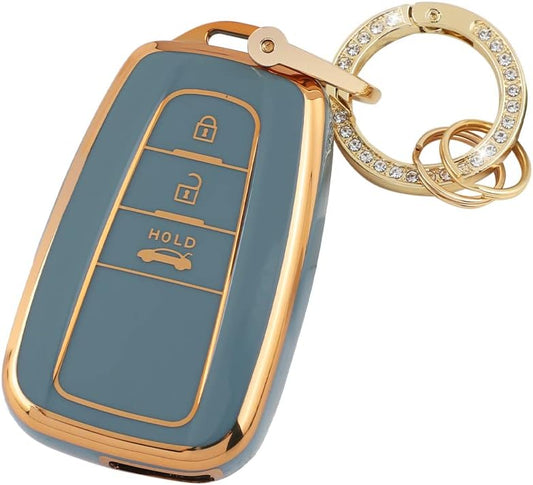 Key Cover, 3 Buttons, C-HR, New Model Prius, 50 Series, Camry, 70 Series, Corolla Sports, Corolla Sedan Crown, RAV4, 50 Series, Mirai, Key Holder, Smart Key Case, For Toyota, Accessories, Key