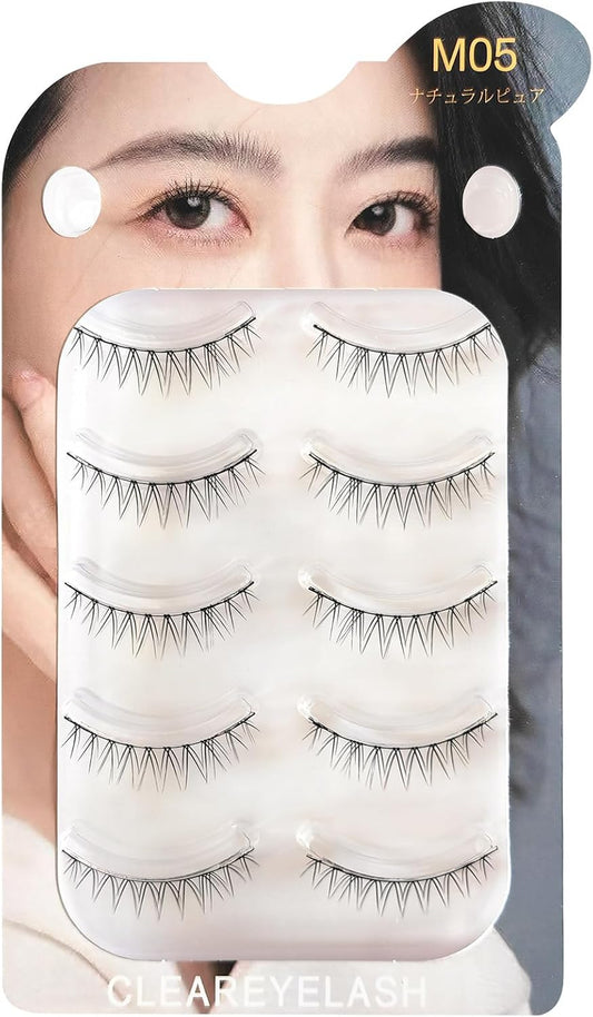 Natural False Eyelashes 3D 3D Matsueku 5 Pairs (M05 Natural Pure)