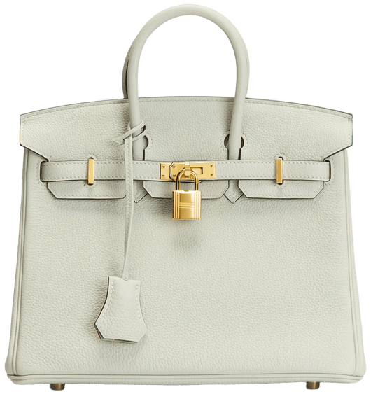 HERMÉS TOGO 'GRIS NEVE' BIRKIN 25 2023 HANDBAG