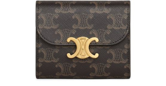 CELINE Small Triomphe wallet in Triomphe canvas - Image 1