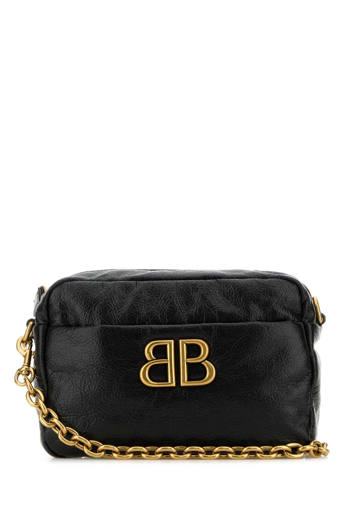 Balenciaga バレンシアガブラックレザーモナコ Xs クロスボディバッグ - Image 1
