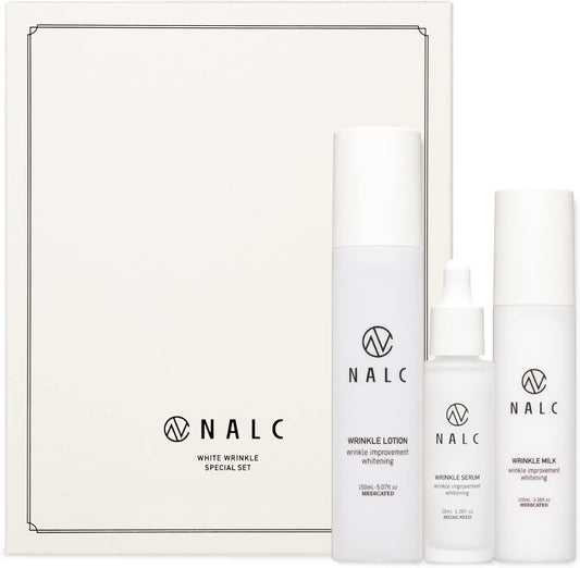NALC Gift Set, Lotion, Milky Lotion, Serum, Niacinamide, Wrinkle Improvement, Whitening, White Wrinkle Series, Quasi-drug