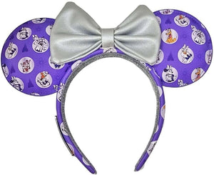 Loungefly Disney Parks Minnie Ear Diadema D100 Mickey y sus Amigos Castle Icons Púrpura, Adulto, 400959674299