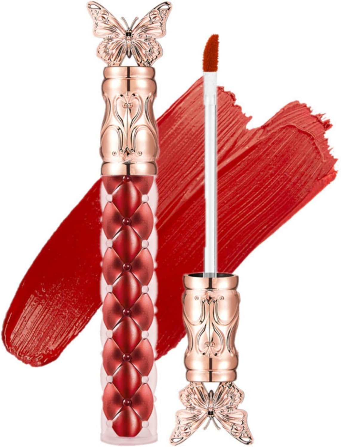 Matte Lacquer Velvet Lip Glaze Matte Moisturizing Liquid Lipstick Non-Stick Cup Velvet Lip Gloss - #666 Red