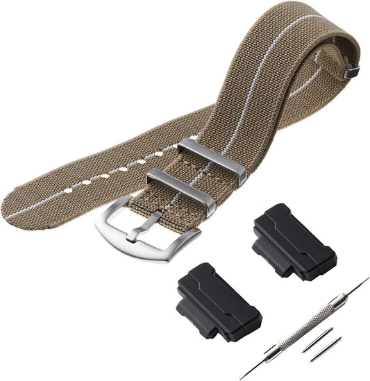 GEARS CLUB G-SHOCK Compatible Belt, G-Shock Adapter, Stretch, Nylon, Nato Strap