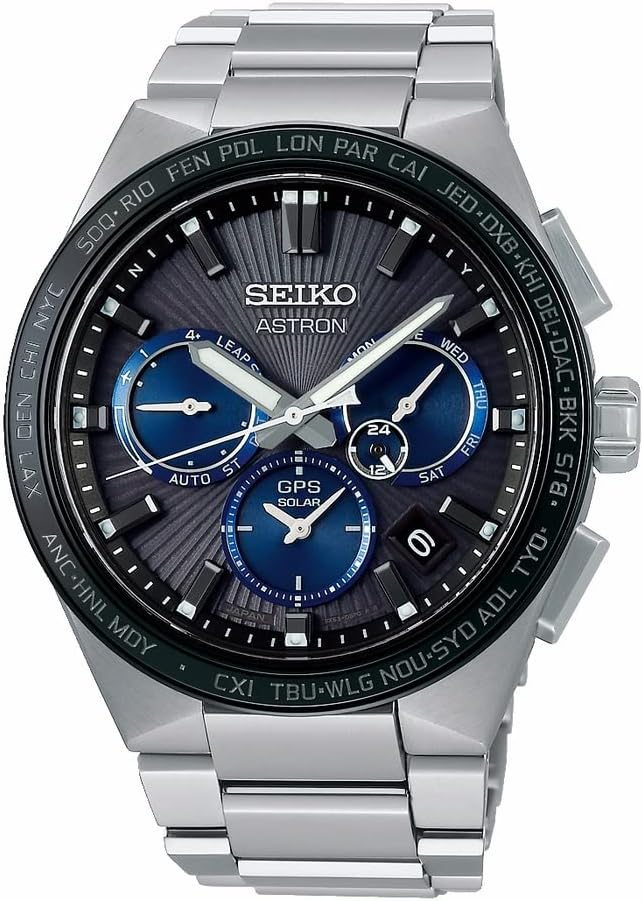 Seiko SBXC119 Men's Wristwatch, GPS Solar Watch, GPS Satellite Radio Watch, ASTRON NEXTER NOVA Titanium, Bracelet Type