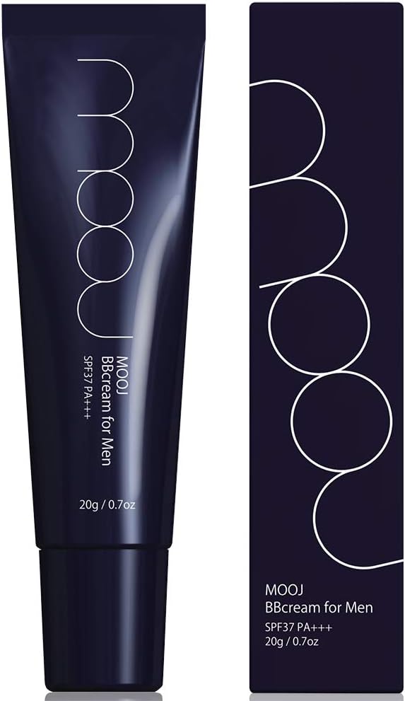 MOOJ Men's BB Cream Concealer Foundation Makeup Effects Blue Beard, Bear, Acne Marks, Pores Hide Sunscreen SPF37 PA+++ (Set of 1)
