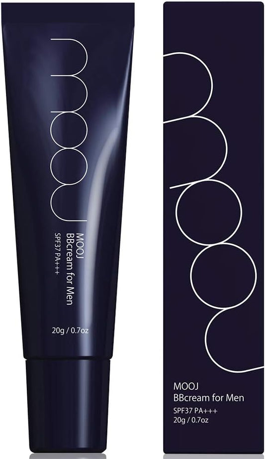 MOOJ Men's BB Cream Concealer Foundation Makeup Effects Blue Beard, Bear, Acne Marks, Pores Hide Sunscreen SPF37 PA+++ (Set of 1)