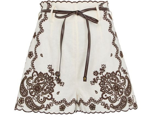 ZIMMERMANN Ascension embroidered shorts - Image 1