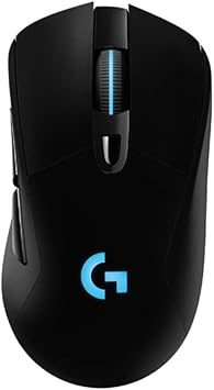 Logicool G G703 G703h Wireless Pro Gaming Mouse, Hero 25K Sensor, LIGHTSPEED, POWERPLAY Compatible, LIGHTSYNC RGB, Rechargeable, Final Fantasy XIV Recommended Peripheral, for PC / Windows / Mac, Black