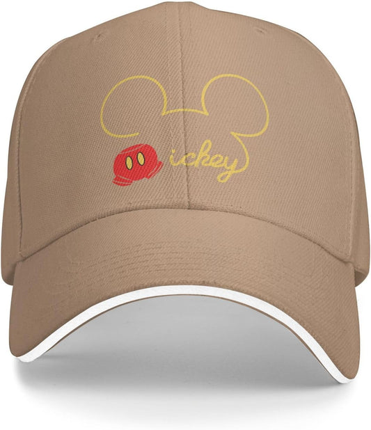 ZOOKISS Mickey Mouse Men's Hat, Quick-Drying Cap, Adjustable, Lightweight, Breathable, Sunshade, Outdoor Cap, Baseball Cap, UV Protection, Spring, Summer, Autumn, Winter, Popular, Unisex, Anime Goods,