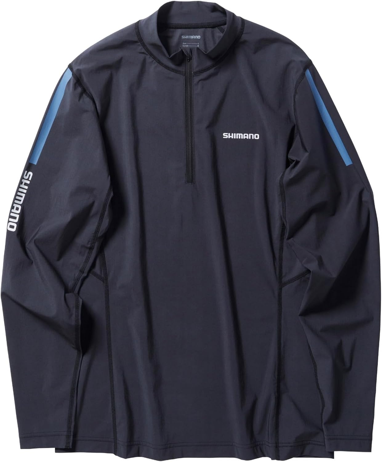 SHIMANO SH-040X Water Repel Half Zip Shirt, Long Sleeve