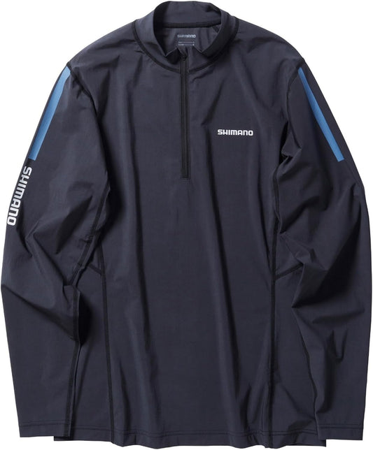 SHIMANO SH-040X Water Repel Half Zip Shirt, Long Sleeve