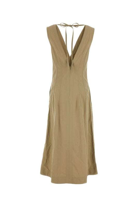 Bottega Veneta Cappuccino Cotton Blendドレス - Image 1
