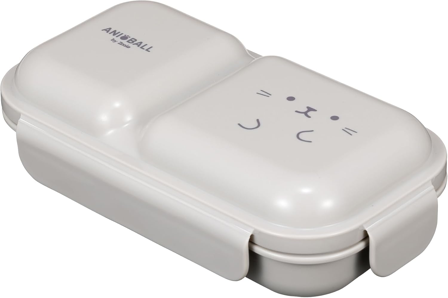 CB Japan Lunch Box, Fluffy, Easy to Serve with Dome Lid, 13.5 fl oz (400 ml), Cat Ball, Securely Secured with 4-Point Lock, W-Sealing to Prevent Soup Leakage, Easy to Serve