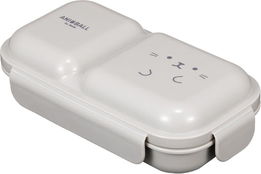 CB Japan Lunch Box, Fluffy, Easy to Serve with Dome Lid, 13.5 fl oz (400 ml), Cat Ball, Securely Secured with 4-Point Lock, W-Sealing to Prevent Soup Leakage, Easy to Serve