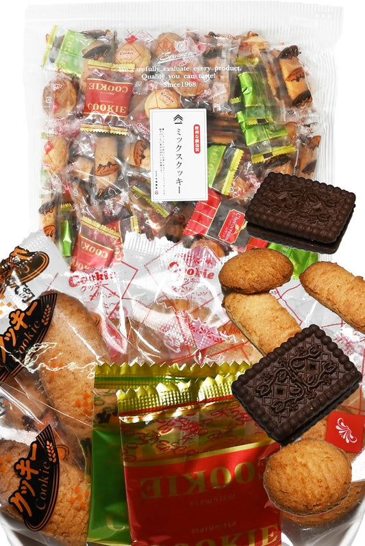 Commercial Use Cookie Assortment Individually Wrapped 【Long-selling Nostalgic Flavor Cookies in Large Capacity】 Snacks Individually Wrapped Sennari Shokai [Tsumami-Kura] Mixed Cookies Individually