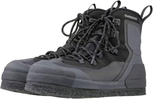 Shimano FS-25XX Rockshore Guard Boots, Cut Rubber Pin Felt, Black