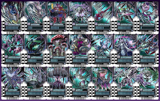 Ride Chemey Reka Replica Cards, Set of 21, Authentic Design Edition, Kamen Rider Gatchard, Gatcher Driver, Dread Driver, Steam Liner, Unicon, Dioni, Gorilla Sensei, Wrestler G, Cross Wizard, Gaired