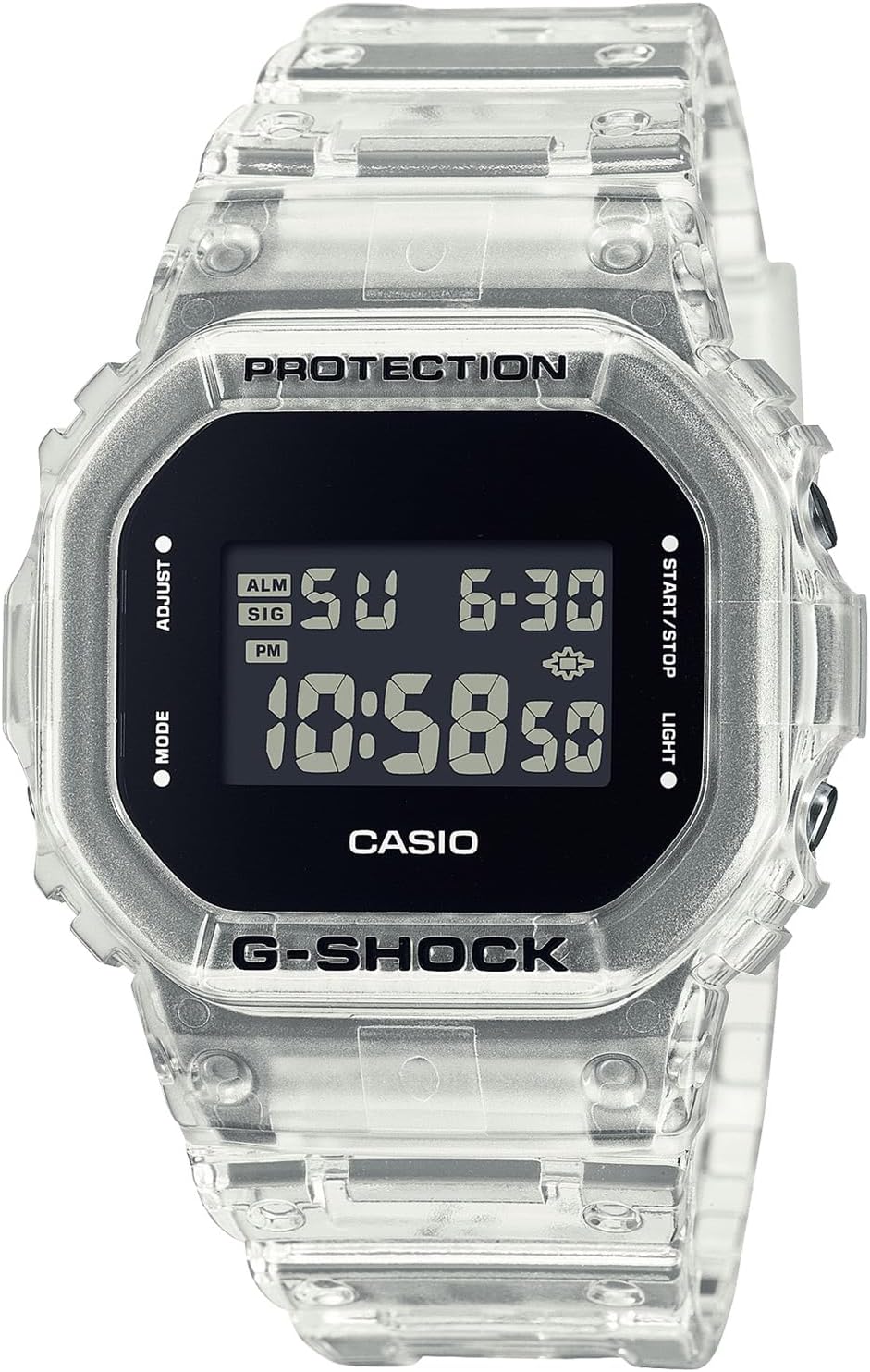 Casio DW-5600USKE-7JF Men's Skeleton Wristwatch, skeleton, Bracelet Type