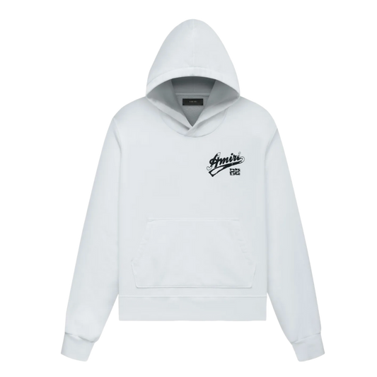 AMIRI '22' DISTRESSED WHITE HOODIE