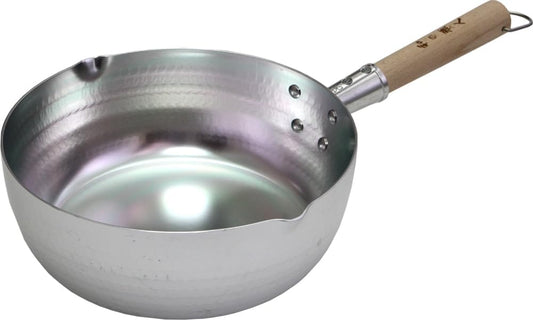 Taniguchi Metal Japanese Craftsmen Silver Light IH Compatible Yukihira Pot 9.4 inches (24 cm)