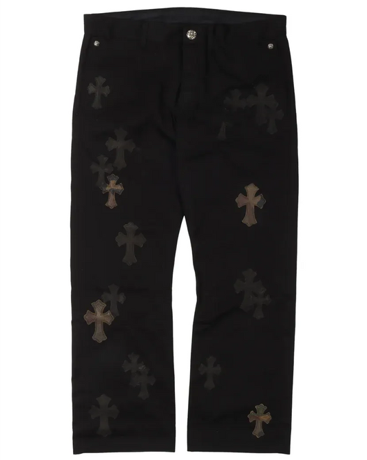 CHROME HEARTS 'BLACK CAMO' 40 PATCH PANTS