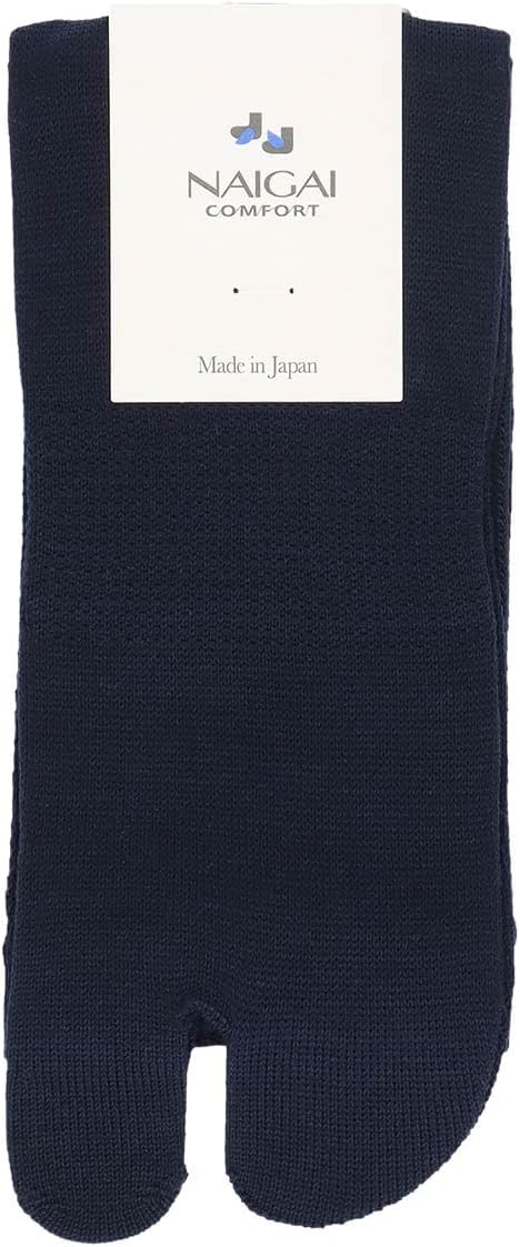 Naigui 02300617 Made in Japan, Silk Blend, Tabi Socks, Thumb Separate, Whole Garment, Men's Solid Color, Socks, Great for Cold Retention, Gift for Men