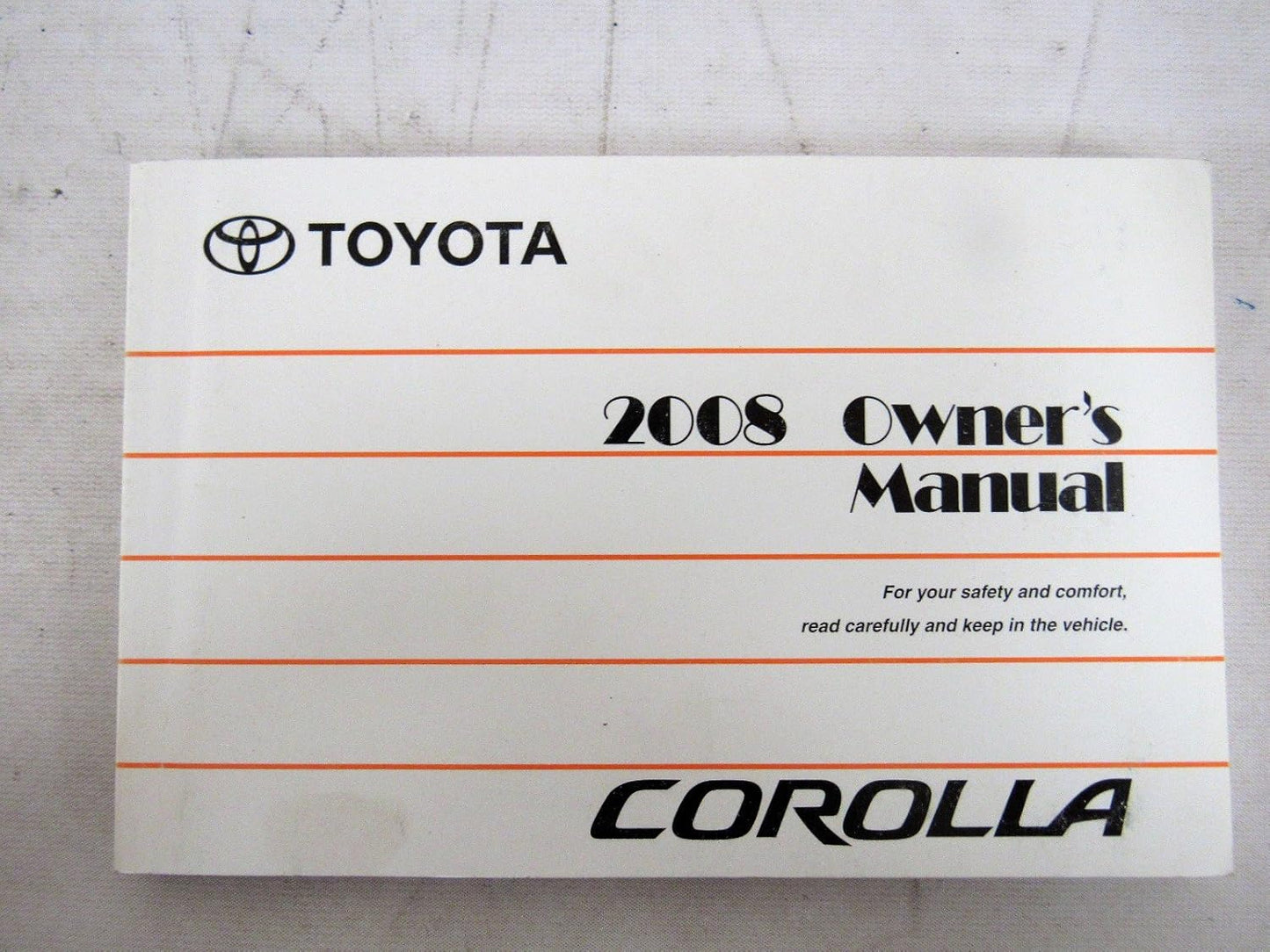 2008 Toyota Corolla Owners Manual