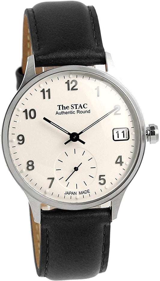 The Stack Authentic Round Watch 1.4 inches (36 mm), Classic, Men's, Women's, Made in Japan, Ivory, Classic