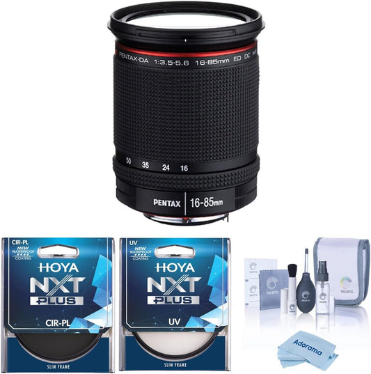 Pentax HD Pentax-DA 16-85mm f/3.5-5.6 ED DC WR Lens, Hoya 77mm UV and CPL Filter Set