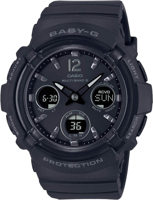 Casio Baby-G BGA-2800 Series Watch, Radio-controlled Solar Watch, Black