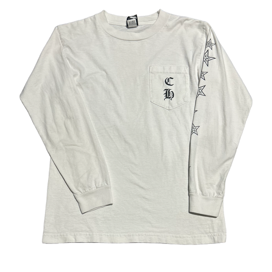 CHROME HEARTS 'WHITE' VINTAGE HORSESHOE STAR LOGO LONGSLEEVE