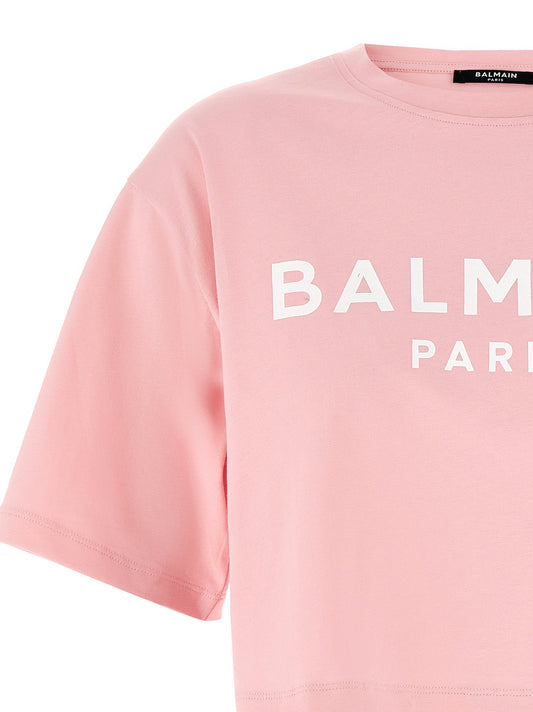 Balmain Logo Crop Tシャツ - Image 1