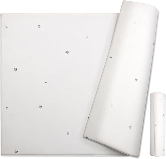 Popomi Mochi Play Mat Baby Mat (Supervised by Nursery Teacher & Pregnant Woman Manipulative Teacher) | Soft, Antibacterial, Double-Sided, Noise Prevention, Anti-Slip, Waterproof