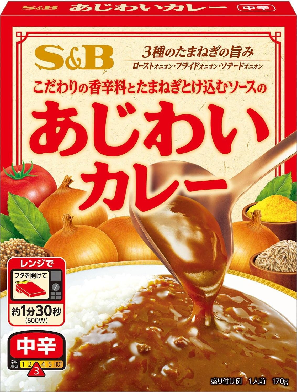 S&B Ajiwai Curry, Medium Spicy, 6.0 oz (170 g)
