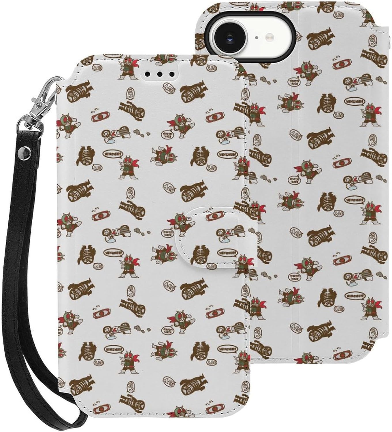 iPhone 16 E用ケース 手帳型 仮面ライダー アイフォン16用ケース 財布型 カード収納 おしゃれ スマホケース 携帯ケース スタンド機能