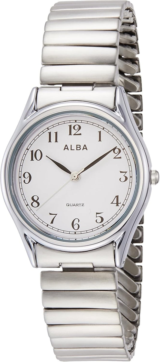 Seiko Watch AQGK439 Alba Quartz Watch for Men - Silver, Dial color - white, watch