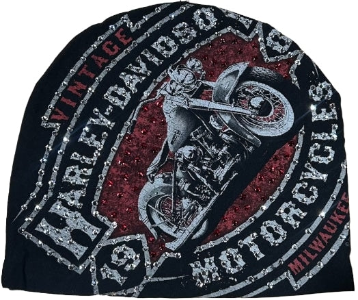 BOSSI 'MILWAUKEE CHOPPER' RHINESTONE VINTAGE BEANIE