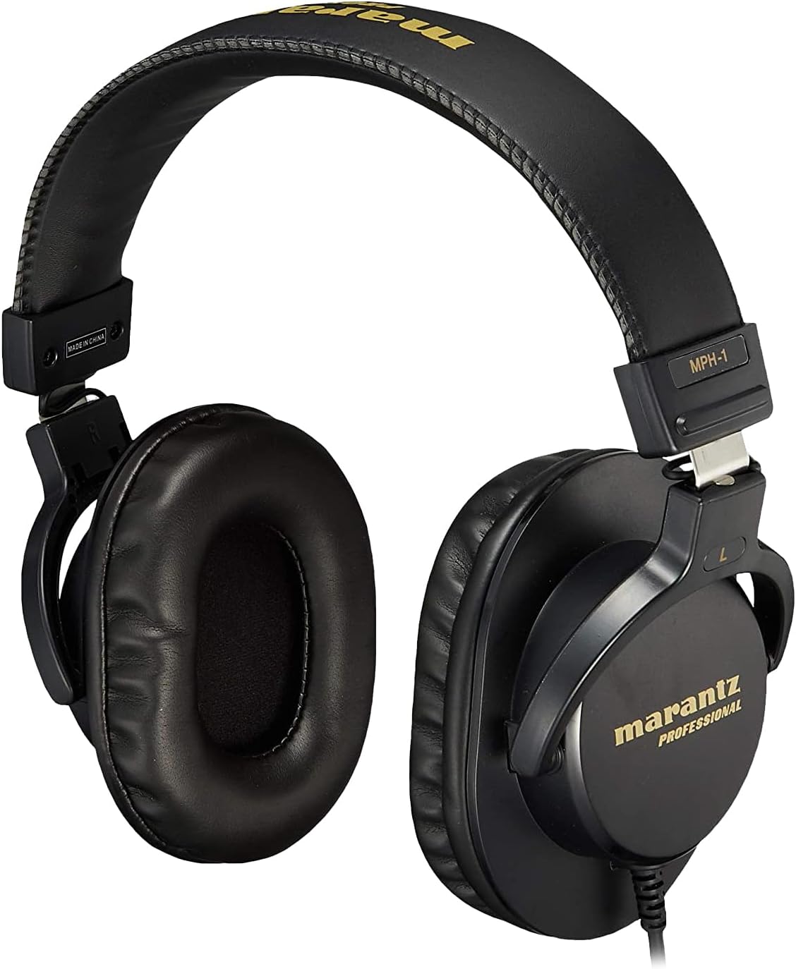 Marantz Professional Monitor Headphones Closed Over-Ear Wired Headphones with 40mm Diameter Drivers for Instrument Performance, Streaming, DJ, Gaming, Telework MPH-1