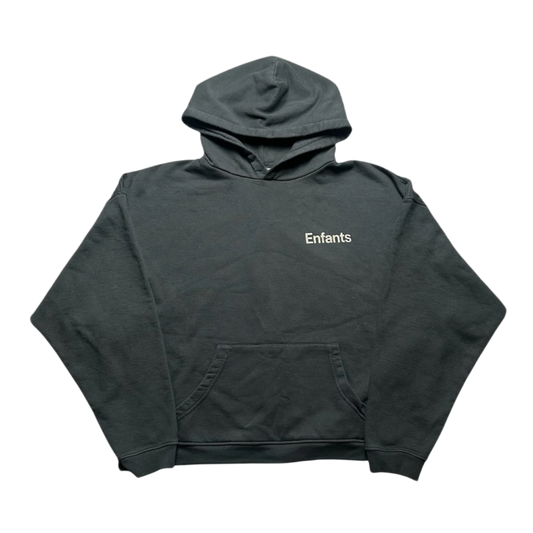 ENFANTS RICHES DÉPRIMÉS 'TICKET TO DEATH' CROPPED BLACK HOODIE